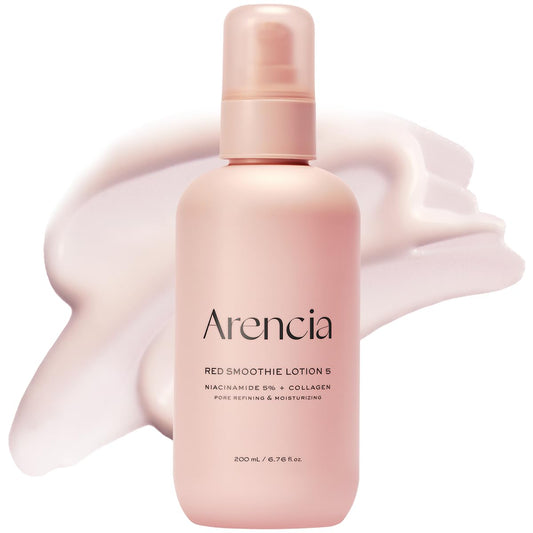 Red Smoothie Lotion 5, Face Moisturizer with Niacinamide 5%, Collagen, Peptide Complex, Hydrating Skin Care, 6.76 fl oz