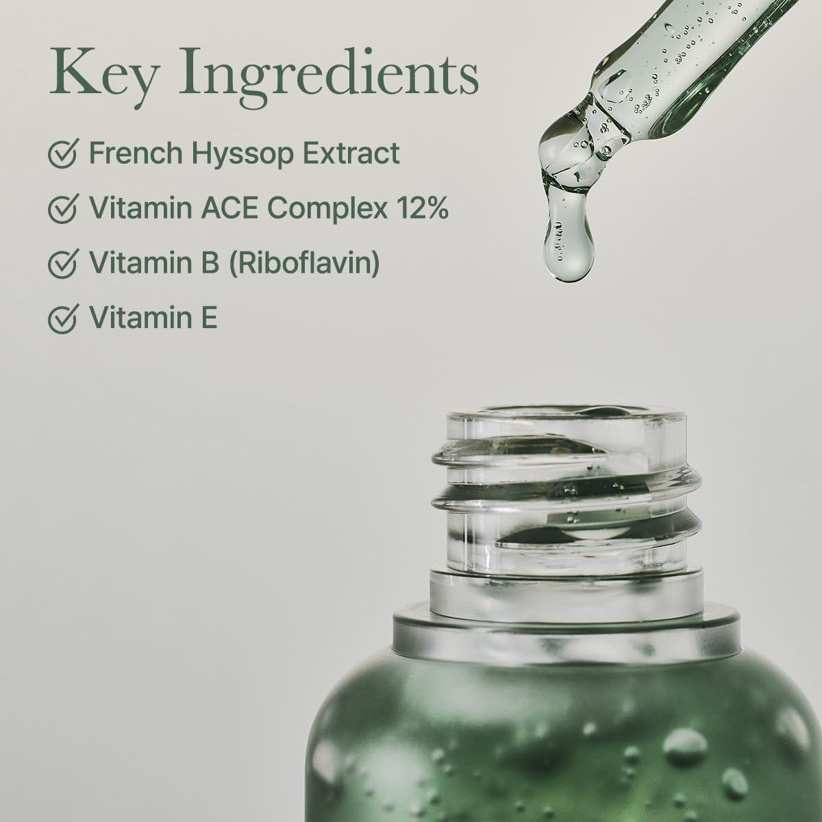 Glow Serum Best Set [Hyssop + Red Collagen + Rice mucin] for glass skin - Vitaminc A,C,E & Niacinamide &Hyaluronic Acid
