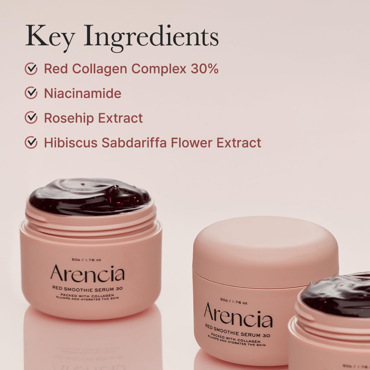 Red Collagen Jello Skin Trio - Poreless Skin Routine [Rosehip Rice Mochi Cleanser + Overnight Glow Mask Serum + Red Smoothie Serum]