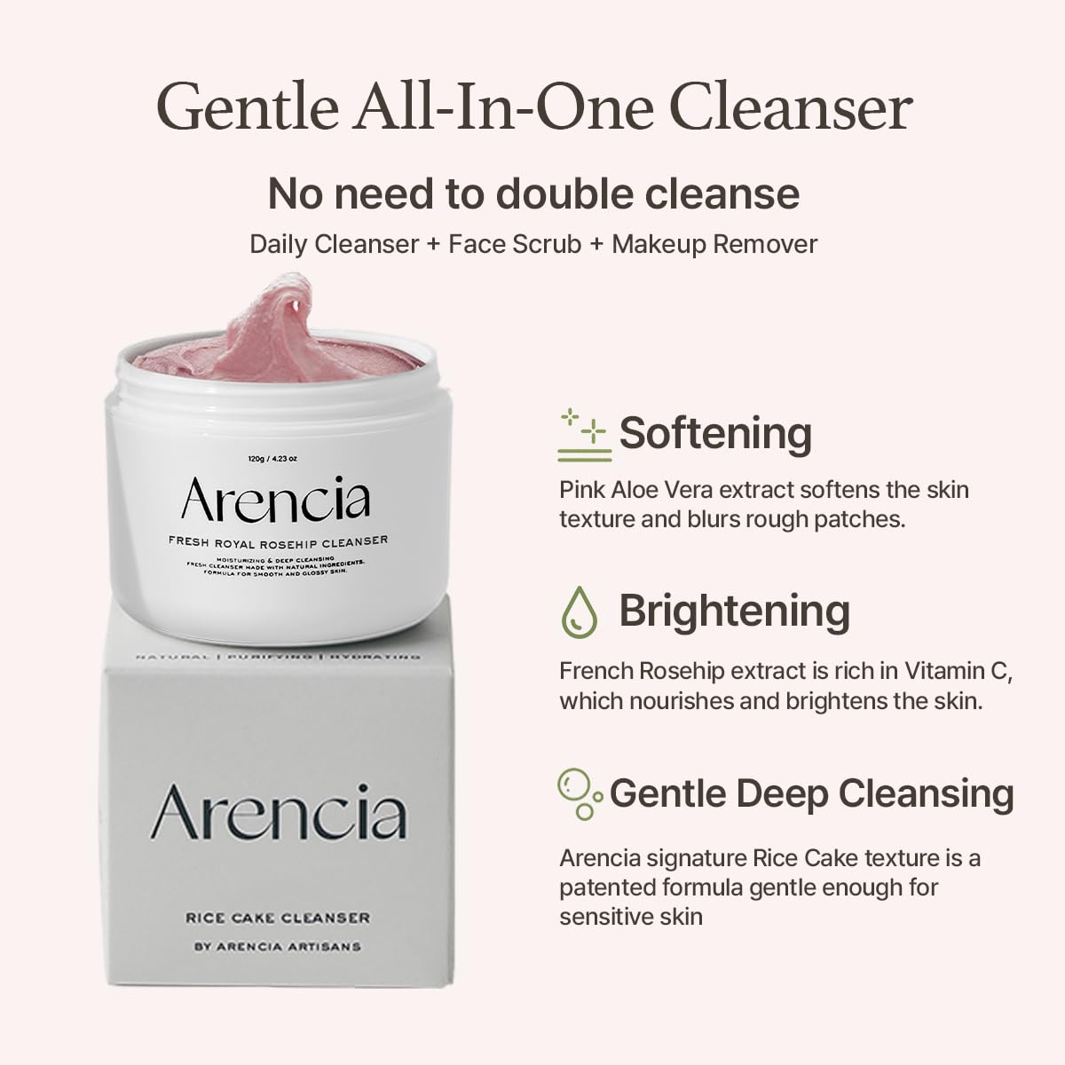 Pore Perfection & Firming Duo with Rosehip Rice Mochi Cleanser & Overnight Red Smoothie Serum 30